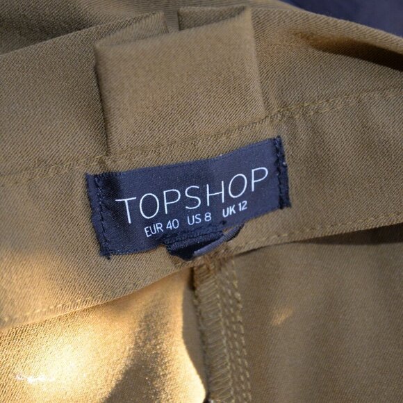 Topshop Tie Waist Trousers Sz 8 - Picture 4 of 7
